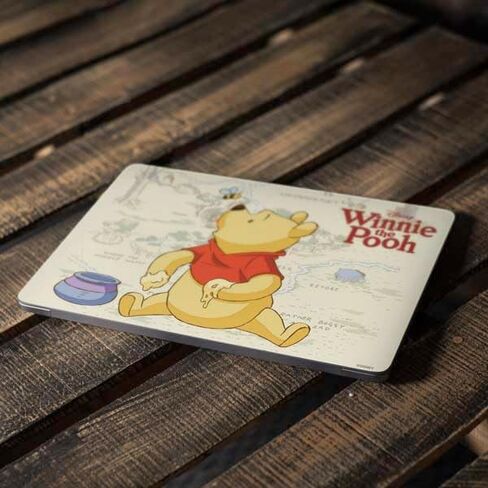 غلاف كمبيوتر محمول من Skinit متوافق مع جهاز MacBook Pro 13in (2020) - تصميم خشبي مرخص رسميًا من Disney Winnie The Pooh Hundred Acre Wood in Kuwait