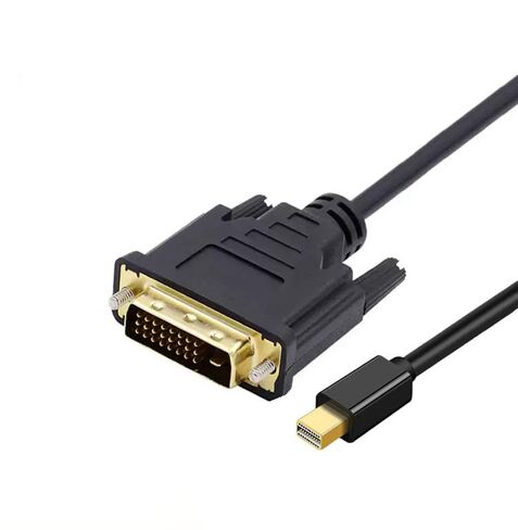 كابل ميني DP إلى DVI 4K 1080P كابل محول كمبيوتر محمول بروجكتور تلفزيون 6FT (أسود) in Kuwait