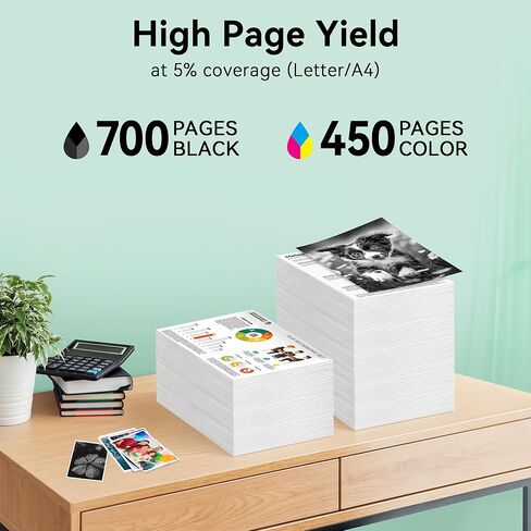 67XL Ink Cartridges Black/Color Combo Pack Compatible for HP Ink 67 67XL Works with HP Deskjet 2700 2700e 2755 2755e 2855e 2800e 2852e 2827e 4100e 4155e 4255e Envy 6000 6055e 6455e Series (2-Pack) in Saudi Arabia