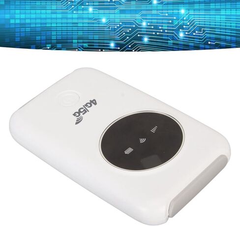 مودم USB WiFi 4G LTE غير مقفل بسرعة 150 ميجا بت في الثانية للوصول السريع إلى الإنترنت لأجهزة متعددة، بطارية مدمجة بقوة 3200 مللي أمبير في الساعة للمسافرين باللون الأبيض: 10 × 6 × 1.5 سم in Kuwait