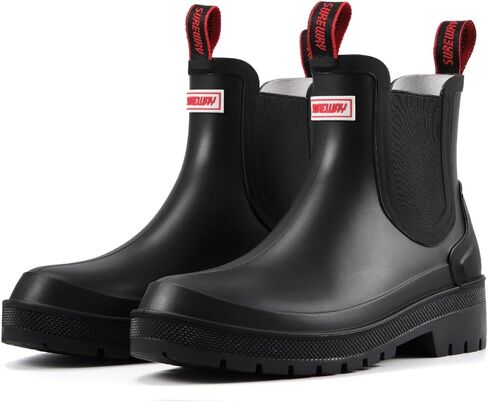 SUREWAY Women's Short Ankle Rain Boots,Waterproof Rubber Garden Shoes,Slip Resistant Chelsea Rain Boots For Ladies in Saudi Arabia