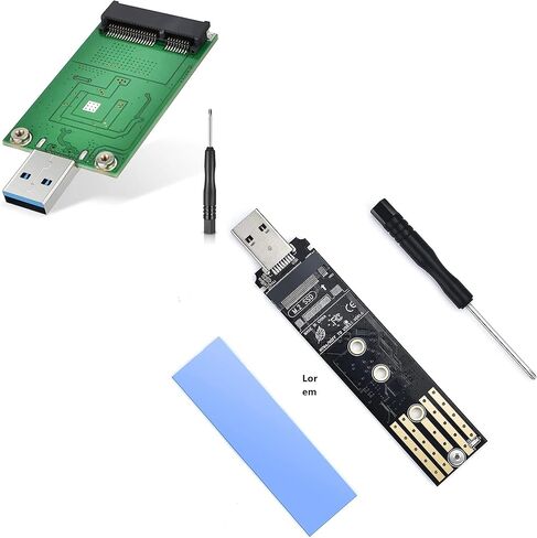 ELUTENG M.2 إلى USB محول M.2 NVME/NGFF القرص الصلب مع محول mSATA إلى USB 3.0 in Kuwait