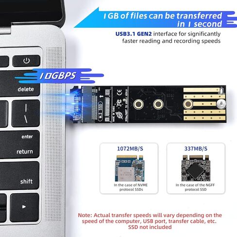 ELUTENG M.2 إلى USB محول M.2 NVME/NGFF القرص الصلب مع محول mSATA إلى USB 3.0 in Kuwait
