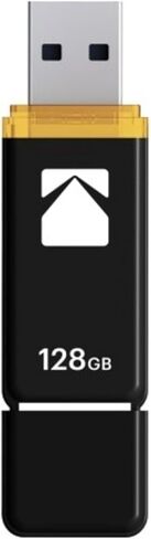 Kodak Classic K100 Cap and Body Series USB 3.2 Gen 1 Interface 128GB Flash Drive مع سرعة قراءة تصل إلى 20 ميجابايت في الثانية وسرعة كتابة تصل إلى 10 ميجابايت في الثانية (5 عبوات) in Kuwait