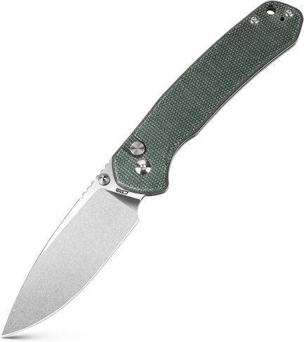 سكين جيب CJRB CUTLERY بيريت (J1925L) زر قفل EDC سكين كبير قابل للطي AR-RPM9 شفرة فولاذية ومقبض ميكارتا أخضر وردي خارجي للنساء والرجال للهدايا in Kuwait