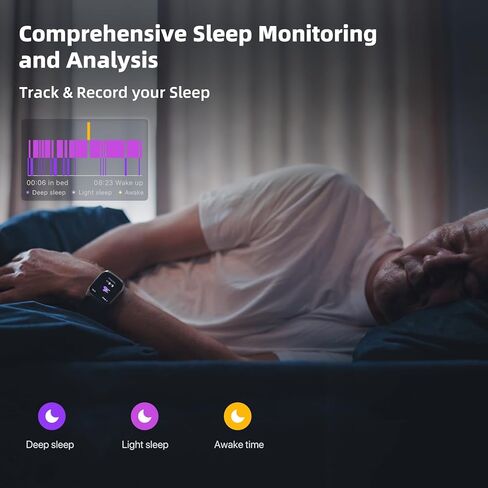 ساعة ذكية لقياس ضغط الدم مع حزام مزدوج حاصل على براءة اختراع، مراقب ضغط الدم في المعصم، مراقب النوم، تطبيق تتبع رياضي لنظامي Android وiOS، ساعة ضغط الدم تدعم مشاركة البيانات in Kuwait