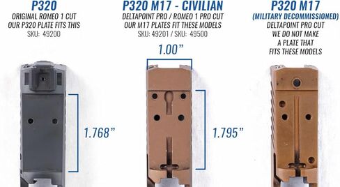 EGW Red Dot Adapter Plate for Sig M17 / M18 - Trijicon RMR,SRO, Holosun 407/507C, Holosun 507 Comp in Saudi Arabia
