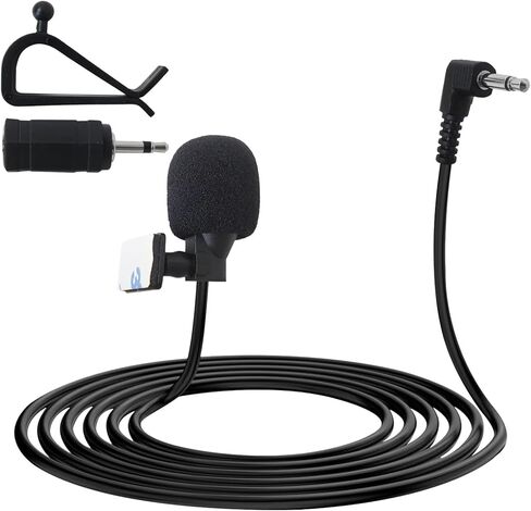 Universal Car Radio Microphone 3.5mm, Microphone with 3.5mm Female to 2.5mm Male Adapter, Repl. for JVC KWV31BT / KWV41BT / KWV51BT / KWV620BT / KWV820BT in Saudi Arabia