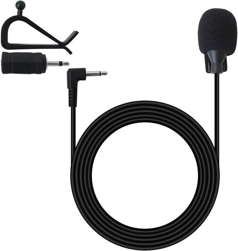 Universal Car Radio Microphone 3.5mm, Microphone with 3.5mm Female to 2.5mm Male Adapter, Repl. for Sony WX-GT90BT, MEX-N5000BT, MEX-GS600BT, MEX-BT5000, MEX-BT5700U in Saudi Arabia