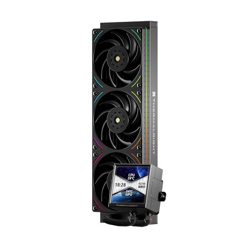 مبرد سائل Thermalright Peerless Vision 360 UB ARGB Black Aio CPU، شاشة IPS بدقة 480x480 -60 هرتز، 3 مراوح وحدة المعالجة المركزية المضمنة، لـ AM5/Intel LGA1851/1700، شاشة LCD ماصة للمغناطيس 3.95 بوصة in Saudi Arabia