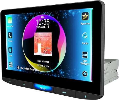 ستيريو سيارة JVC KW-Z1001W مع شاشة لمس عالية الدقة مقاس 10.1 بوصة - Apple CarPlay Android Auto اللاسلكي، تركيب DIN فردي، صوت عالي الدقة، شحن USB-C سريع، درجة احترافية in Kuwait
