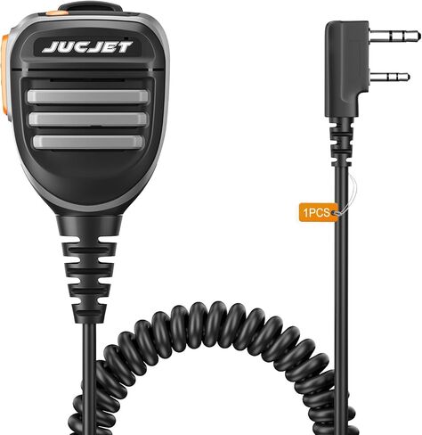 ميكروفون مكبر صوت لاسلكي، 2 دبوس كتف ميكروفون لـ Baofeng UV-5R BF-88S 5RM UV-K5 K5PLUS GM-15 Pro UV-5G Plus GM-5RH UV-5RH V12D (قطعتان) in Saudi Arabia