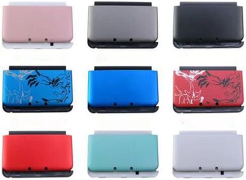 غطاء حماية أمامي سفلي لهاتف 3DS LL XL 2012 Old Verison غطاء خلفي ملحقات استبدال (أحمر) in Saudi Arabia