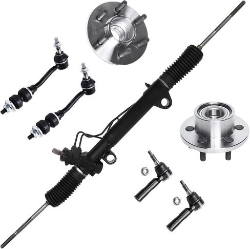 محور ديترويت - مجموعة محاور محمل العجلات الأمامية 4WD لسيارة Ford 2017-2019 F-250 F-350 Super Duty 2 محاور محمل العجلة 2 وصلات نهاية قضيب Sway 2018 بديلة in Kuwait