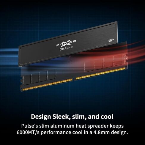 Silicon Power Value Gaming DDR5 32GB (2x16GB) 6000MT/s (PC5-48000) 288-pin CL30 1.35V UDIMM ذاكرة الوصول العشوائي المكتبية ذاكرة الكمبيوتر SU032GXLWU60AFDJEC in Kuwait