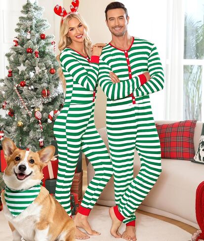 SWOMOG مطابقة الأسرة منامة مجموعات عيد الميلاد زوجين PJ's عطلة Onesise ملابس النوم المنزلية مجموعات ملابس النوم مع مرايل للحيوانات الأليفة رمادي عميق in Saudi Arabia