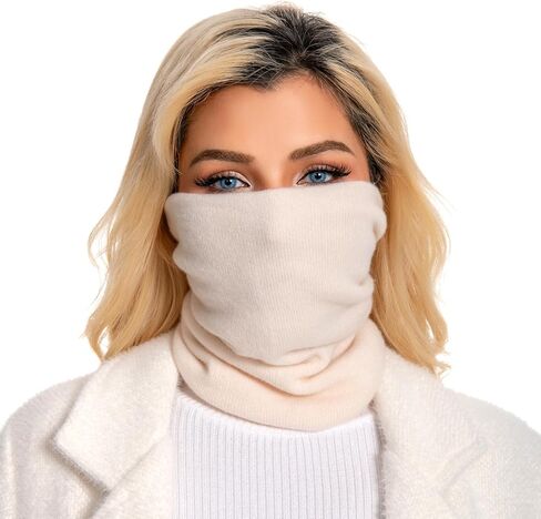 قناع رقبة من صوف ميرينو 100% للرجال والنساء والأطفال، طبقة مزدوجة من الصوف لتدفئة الرقبة في الشتاء قناع الوجه للتزلج والمشي لمسافات طويلة وركوب الدراجات in Kuwait