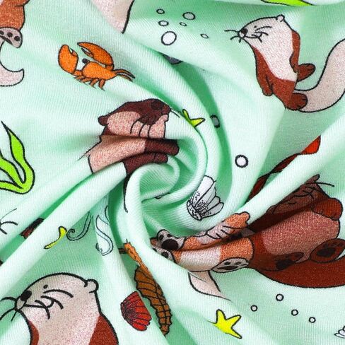 Seals Print Bamboo Fiber Baby Romper with 2 Way Zipper and Long Sleeve Romper for Boys and Girls in Saudi Arabia
