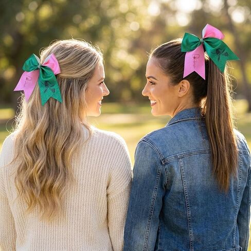 4PCS Wicked Hair Accessories for Girl with a Pair of Wicked Merch Bracelets,Hair Bows for Witch Movie Fans,Pink Green Cute Bow Hair Clips Gifts for Girls Halloween Costume in Saudi Arabia