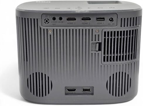 جهاز عرض المسرح المنزلي الذكي RCA 720P HD مخصص لجهاز Roku Streaming (مضمن)، 150 لومن، 3 منافذ HDMI (يدعم 1080 بكسل)، عرض 30-200 بوصة - لون فضي، RPJ185 (متجدد) in Saudi Arabia