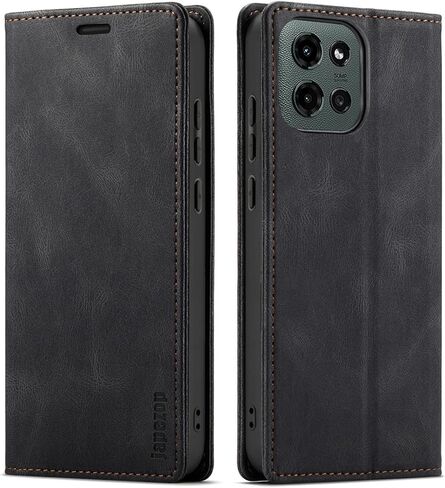 Moto G 5G 2025 Wallet Case with [RFID Blocking],Card Holder,Kickstand Magnetic,Leather Flip Case for Moto G 5G 2025 6.7 inch (Black) in Saudi Arabia