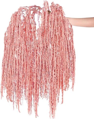 Suncalla 24 Pcs Brownish-red Spring Natural Dried Amaranthus Hanging Flowers Amaranthus Artificial Flowers for Wedding Arch Bouquet Floral Garland Wall Home Decoration (23 Inch) in Saudi Arabia