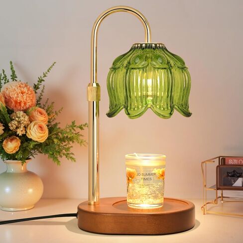 Flower Candle Warmer lamp with Timer Dimmer,Adjustable Height Candle Warmer,Fits All Jar Scented Candles,Christmas Gifts for Mom Women,Candle Lamp for Bedroom Home Decor,Flower Amber in Saudi Arabia