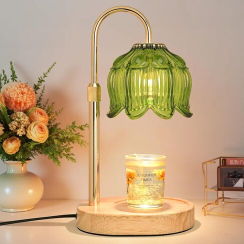 Flower Candle Warmer lamp with Timer Dimmer,Adjustable Height Candle Warmer,Fits All Jar Scented Candles,Christmas Gifts for Mom Women,Candle Lamp for Bedroom Home Decor,Flower Amber in Saudi Arabia