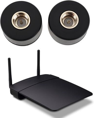 ECSiNG 4 قطع هوائي SMA صغير 14 × 18 مم 2.4 جيجا هرتز 3dBi 50 وات متوافق مع D-Link أسود in Saudi Arabia