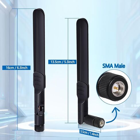 8dBi ثنائي النطاق 2.4 جيجا هرتز 5 جيجا هرتز 5.8 جيجا هرتز واي فاي هوائي SMA ذكر هوائي لواي فاي IP كاميرا الأمن شاحنة الرؤية الخلفية كاميرا احتياطية عكس مراقب فيديو لاسلكي مسجل DVR (2 حزمة) in Saudi Arabia