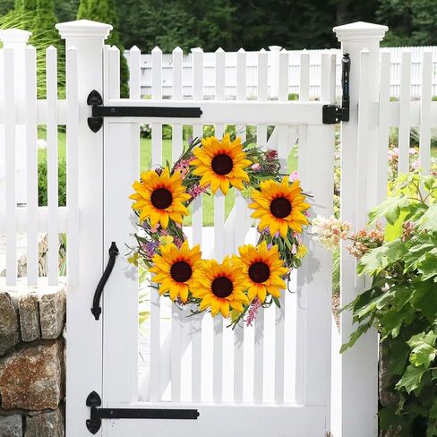 عباد الشمس الزهور الاصطناعية، 4 حزم وهمية زهرة الخريف عباد الشمس الحرير مقاومة للأشعة فوق البنفسجية لمزهرية الخريف طاولة الزفاف المنزل الشرفة فناء حديقة ديكور داخلي في الهواء الطلق in Kuwait