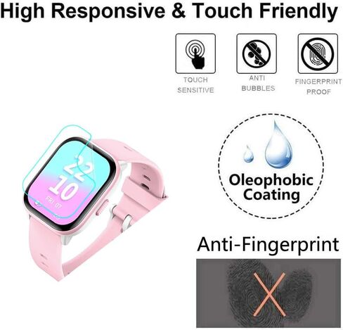 [5 Pack] for meoonley Kids Smart Watch W99 Screen Protector 1.5" HD Clear Soft PET Film [Case Friendly] [Anti-Scratch] [Bubble Free] Screen Protector for meoonley W99 Smartwatch in Saudi Arabia