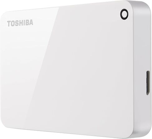 محرك الأقراص الصلبة الخارجي المحمول توشيبا كانفيو أدفانس سعة 3 تيرابايت، USB 3.0، أبيض (HDTC930XW3CA) in Saudi Arabia