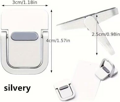 Premium Zinc Alloy Laptop Stand, 2-in-1 Ergonomic Adjustable Notebook Riser & Vertical Holder, Portable Foldable Computer Stand with Silvery Finish for Desk, Office, Travel, MacBook in Saudi Arabia