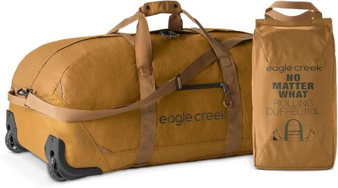 Eagle Creek No Matter What Rolling Duffel - Durable Rolling Bag for Travel - Adjustable Shoulder Strap - Heavy Duty Wheels - Lockable Zippers - Multiple Carry Options - 110L - Smoke in Saudi Arabia
