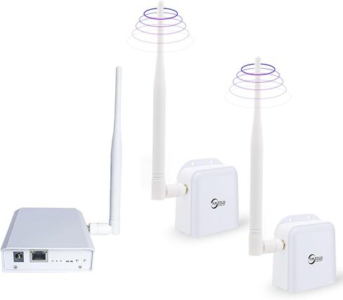 جسر لاسلكي، جسور هالو PTP/PTMP WiFi، في الهواء الطلق للتسوق في مبنى مرآب الحظيرة، التوصيل والتشغيل، مسافة طويلة 3 كيلومتر، جسر إيثرنت لاسلكي بمنفذ LAN 10/100 ميجا بت في الثانية مع هوائي عالي الكسب (1 إلى 1) in Kuwait