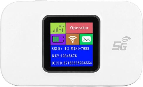 VBESTLIFE 4G LTE Mobile WiFi Router with SIM Card Slot, Unlocked 300Mbps Portable Travel Hotspot Device, 10 Users Wireless Internet Modem for European in Saudi Arabia