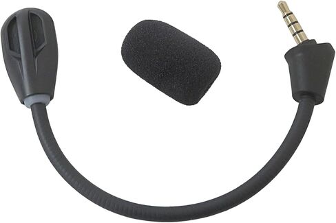 Microphone Compatible for Kingston HyperX Cloud II Wireless Gaming Headset, Detachable & Bendable Mic Boom with LED Mute Indicator Used on PC & for P-S5 P-S4 X-Box Series X/S, 3.5mm Plug in Saudi Arabia