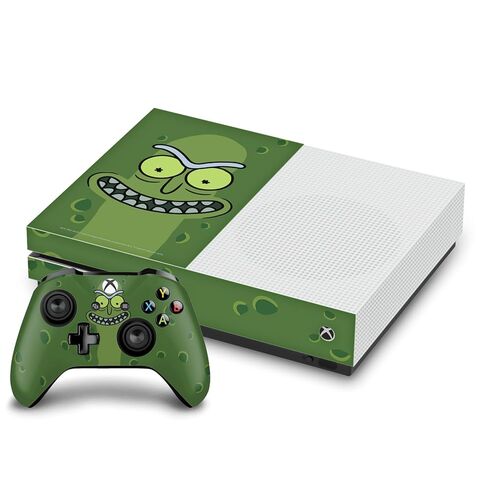 Head Case Designs Officially Licensed Rick And Morty Pickle Rick Graphics Vinyl Sticker Gaming Skin Decal Cover Compatible With Xbox One S Console and Controller Bundle in Saudi Arabia