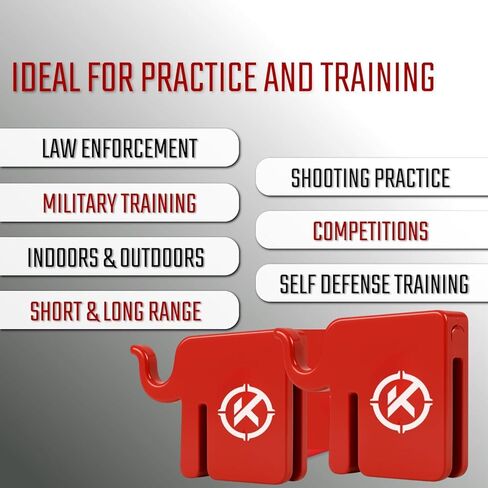 شماعة هدف T-Post التكتيكية الوطنية الفيل من KRATE (4 عبوات) - سهلة التجميع - مصممة لتناسب عمود T القياسي in Kuwait