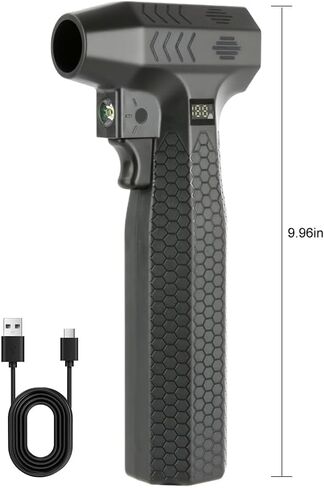 Compressed Air Duster, 130000RPM Powerful Turbo Air Duster with LED Light, 3-Speed Cordless Electric Duster with Brushless Motor, Jet Dry Blower for Computer, Keyboard, Home, Car, Outdoor in Saudi Arabia