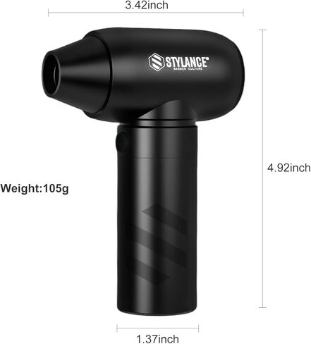 Mini Barber Blower, 110000 RPM 2-in-1 Aluminum Air Duster, Professional Hair Cleaning Tool for Barbers, Rechargeable Turbo Air Blower with Dust Filter, 2 Nozzles for Hair, Keyboard, PC in Saudi Arabia