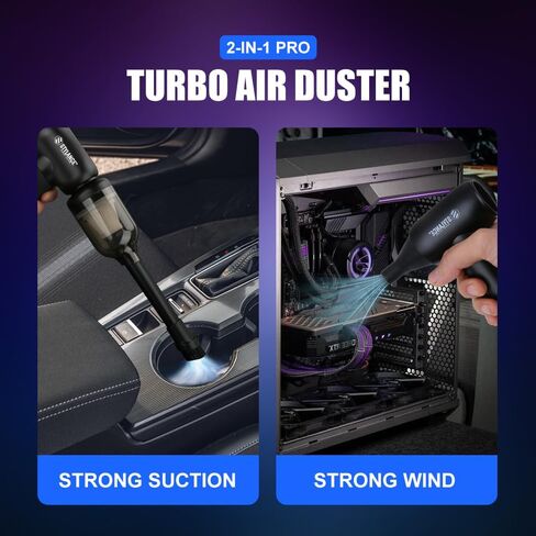 Mini Barber Blower, 110000 RPM 2-in-1 Aluminum Air Duster, Professional Hair Cleaning Tool for Barbers, Rechargeable Turbo Air Blower with Dust Filter, 2 Nozzles for Hair, Keyboard, PC in Saudi Arabia