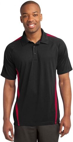 SPORT-TEK Unisex PosiCharge Micro-Mesh Colorblock Polo | Casual Fit Short Sleeve Shirt for Men & Women, Collared Top in Saudi Arabia