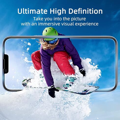 واقي شاشة للخصوصية من ruwa لهاتف iPhone 13/13 Pro/14/16e [3 عبوات] [6.1 بوصة] شاشة عرض فيلم من الزجاج المقسى مع إطار سهل التركيب، فائق الدقة، صلابة 9H، مقاوم للخدش، صديق للحافظة in Kuwait