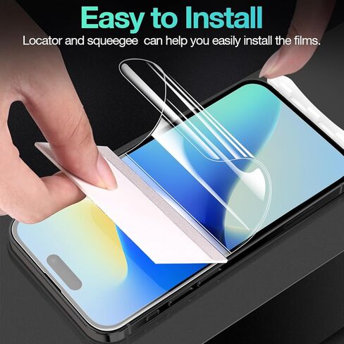 3 قطع واقي شاشة مرن لهاتف iPhone 16 Pro Max، طبقة هيدروجيل ناعمة غير قابلة للكسر لهاتف iPhone 16 Pro Max (ليس زجاجًا) in Saudi Arabia