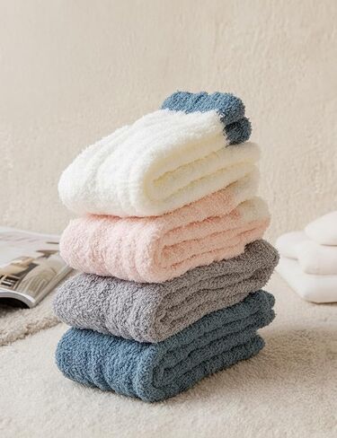 Women’s Fuzzy Socks Soft Cozy Fluffy Winter Winter Warm Plush Thermal Sleeping Sock Comfy Home Gifts for Wife in Saudi Arabia