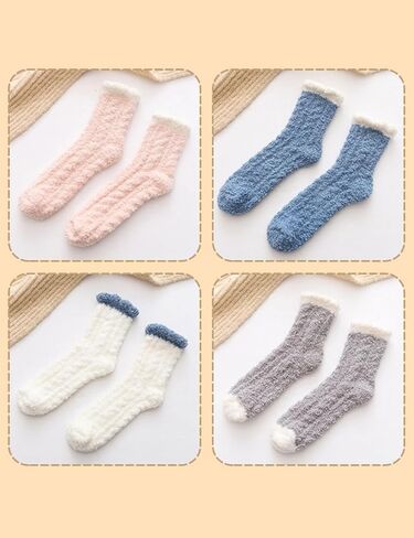 Women’s Fuzzy Socks Soft Cozy Fluffy Winter Winter Warm Plush Thermal Sleeping Sock Comfy Home Gifts for Wife in Saudi Arabia