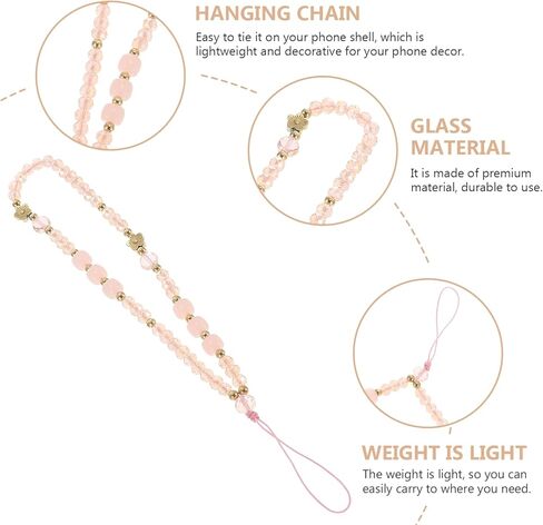 Beaded Phone Lanyard, Phone Wrist Strap Mobile Phone Strap Hanging Cell Phone Charm Phone Wrist Rope For Phone Decoration in Saudi Arabia