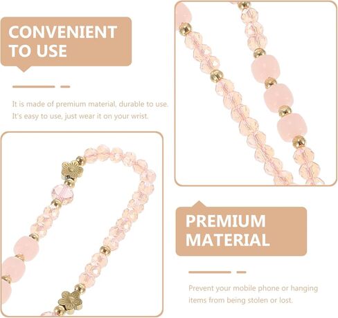 Beaded Phone Lanyard, Phone Wrist Strap Mobile Phone Strap Hanging Cell Phone Charm Phone Wrist Rope For Phone Decoration in Saudi Arabia
